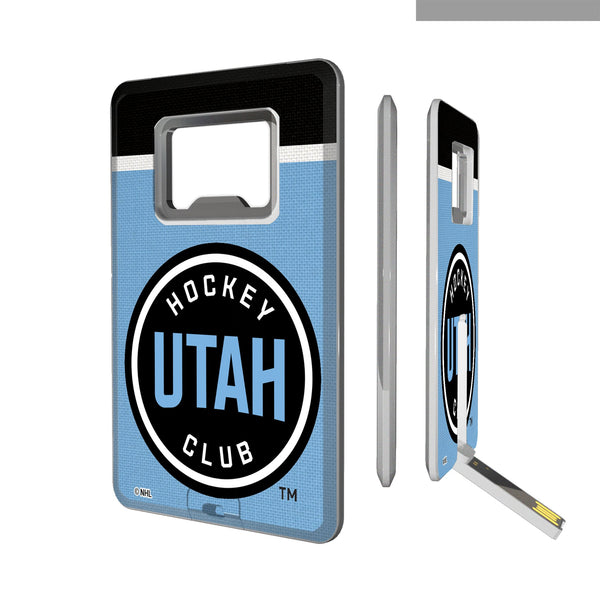 Utah Hockey Club Stripe Credit Card USB Drive with Bottle Opener 32GB