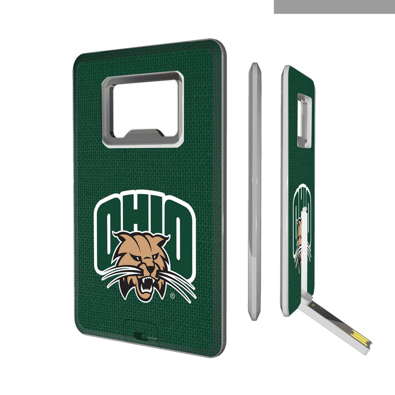 Ohio University Bobcats Solid Credit Card USB Drive with Bottle Opener 32GB