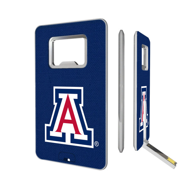 University of Arizona Wildcats Solid Credit Card USB Drive with Bottle Opener 32GB