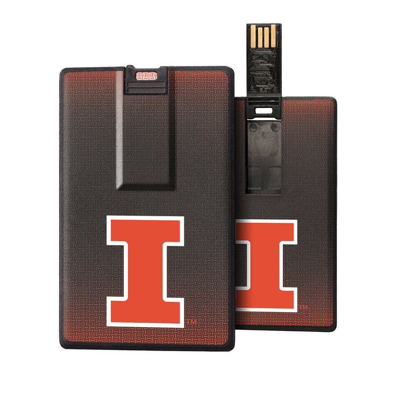 Illinois Fighting Illini Linen Credit Card USB Drive 32GB