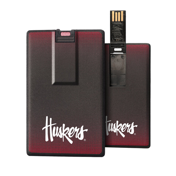 Nebraska Huskers Linen Credit Card USB Drive 32GB