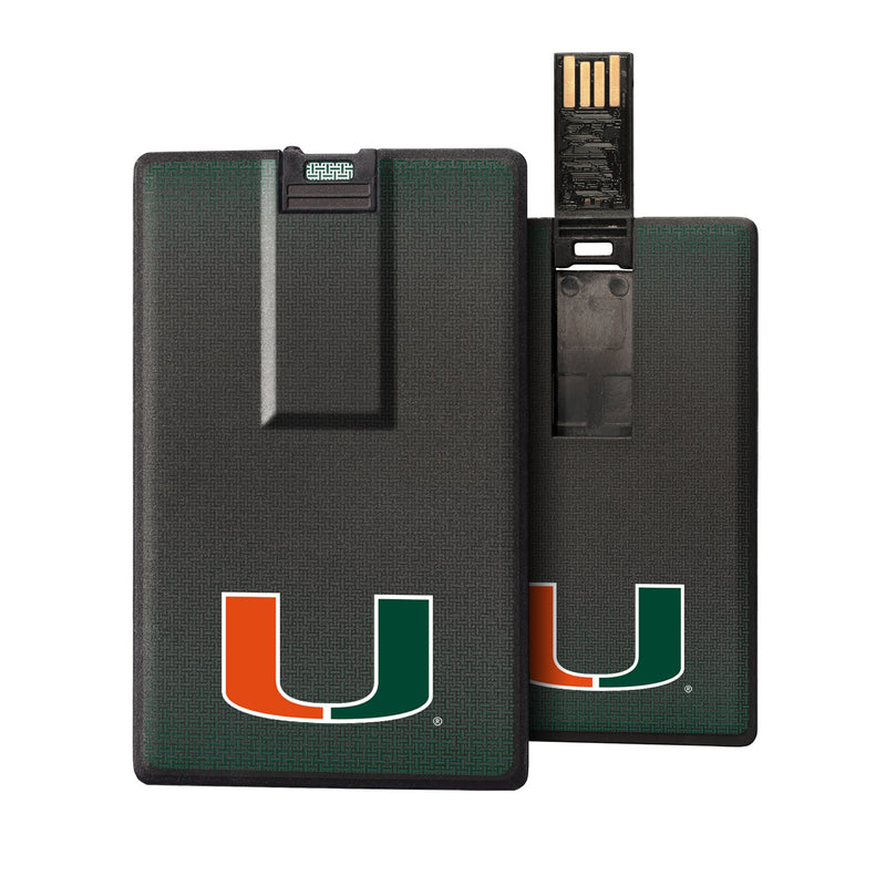 Miami Hurricanes Linen Credit Card USB Drive 32GB