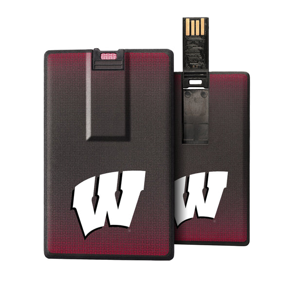 Wisconsin Badgers Linen Credit Card USB Drive 32GB