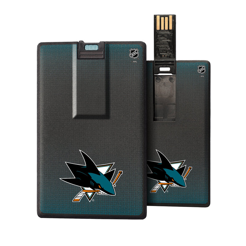 San Jose Sharks Linen Credit Card USB Drive 32GB