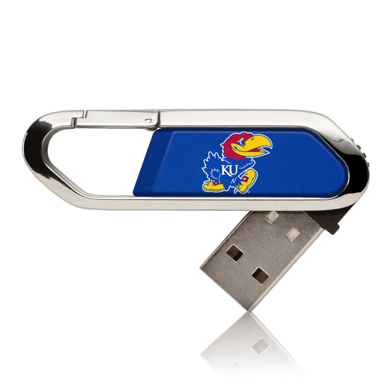 University of Kansas Jayhawks Solid USB 32GB Clip Style Flash Drive