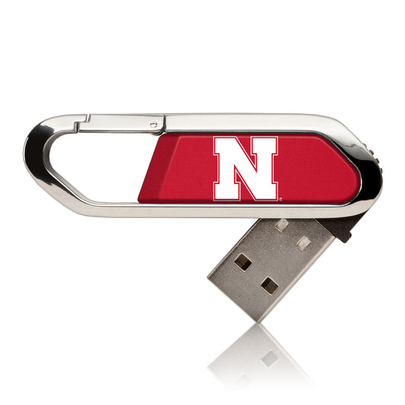 University of Nebraska Huskers Block N Solid USB 32GB Clip Style Flash Drive