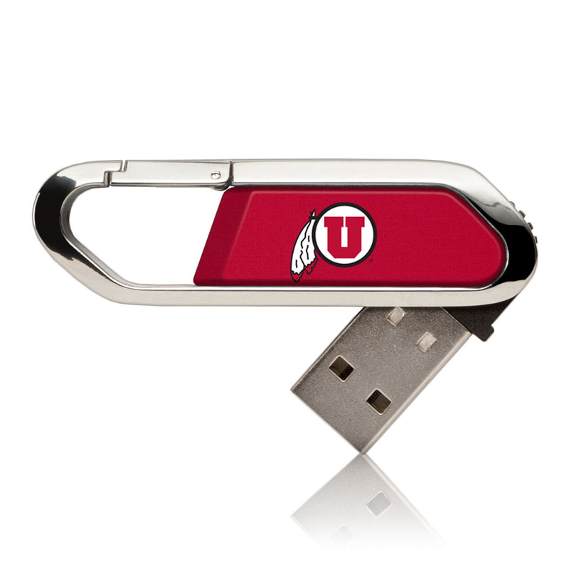 University of Utah Utes Solid USB 32GB Clip Style Flash Drive