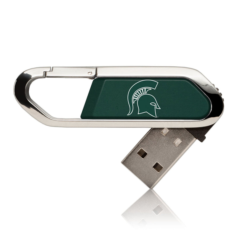 Michigan State University Spartans Solid USB 32GB Clip Style Flash Drive