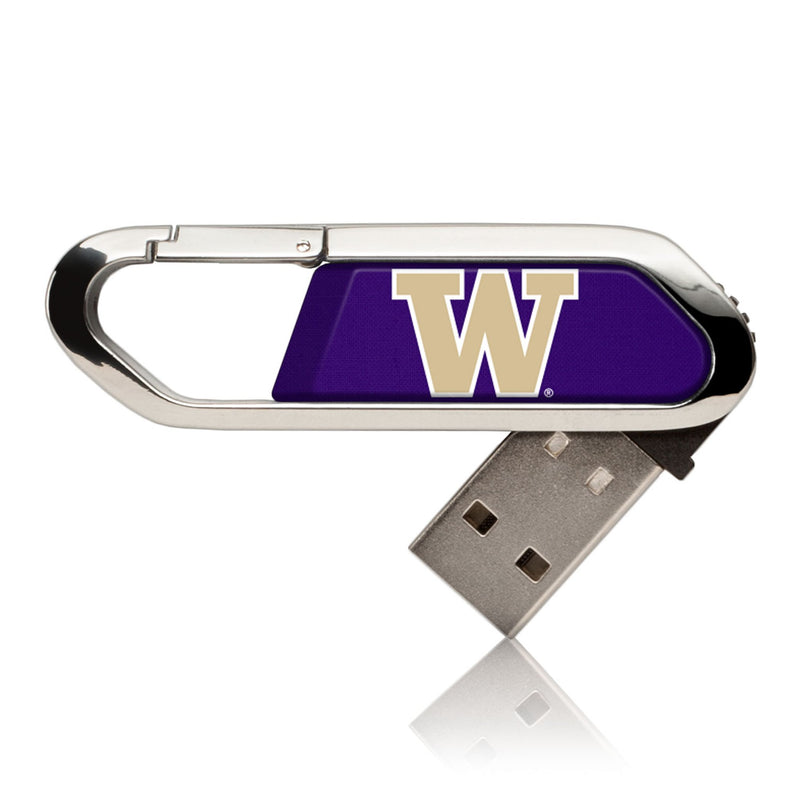 University of Washington Huskies Solid USB 32GB Clip Style Flash Drive