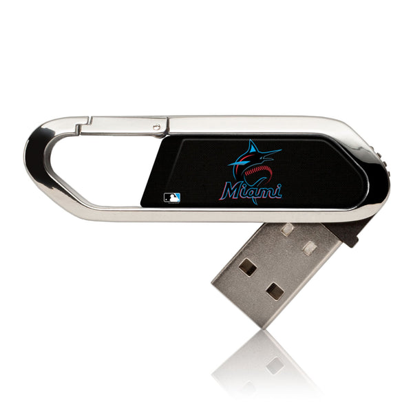 Miami Marlins Solid USB 32GB Clip Style Flash Drive