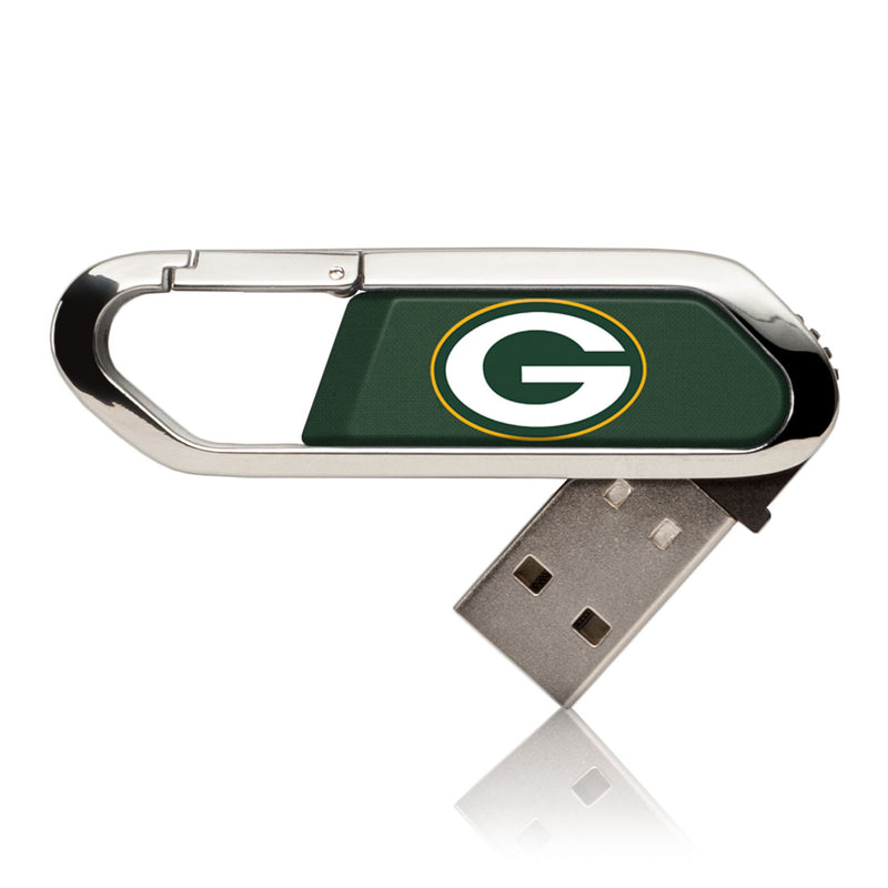 Green Bay Packers Solid USB 32GB Clip Style Flash Drive