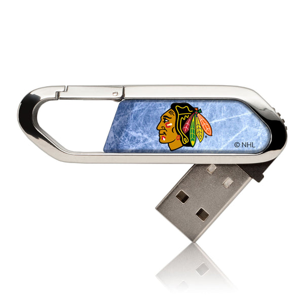 Chicago Blackhawks Ice Flood USB 32GB Clip Style Flash Drive