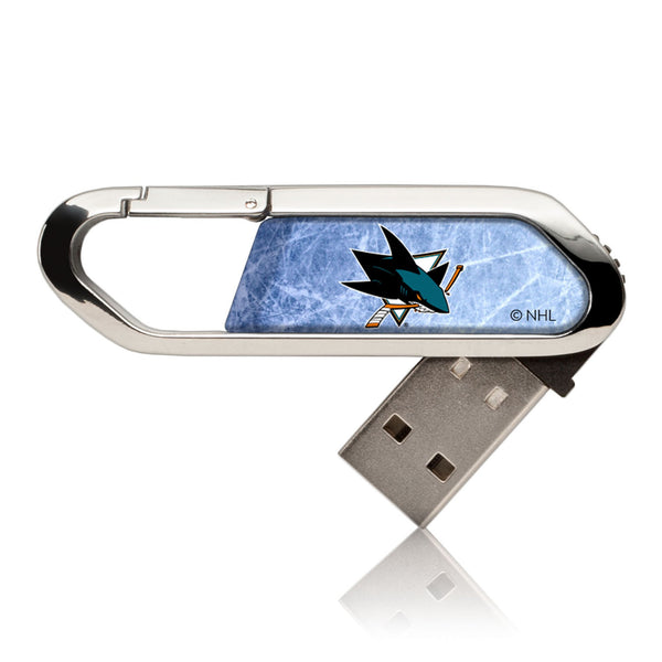 San Jose Sharks Ice Flood USB 32GB Clip Style Flash Drive