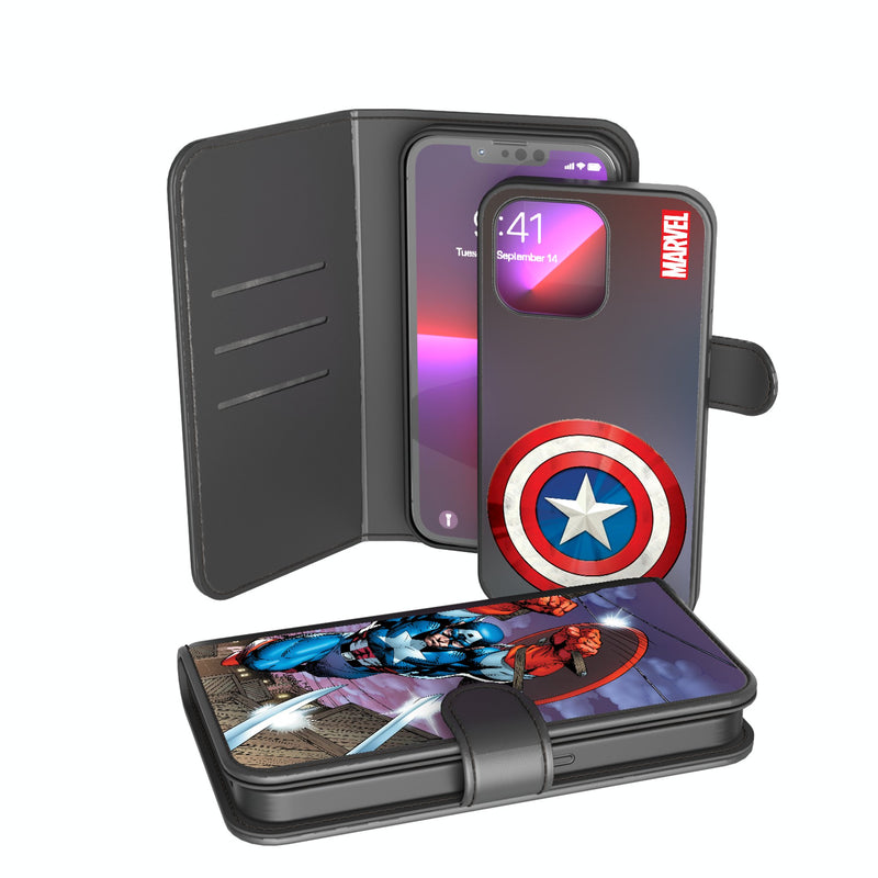 Marvel Avengers Captain America Cover Art iPhone Wallet Phone Case