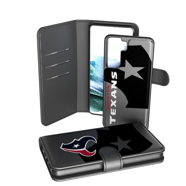 Houston Texans Monocolor Tilt Galaxy Wallet Phone Case