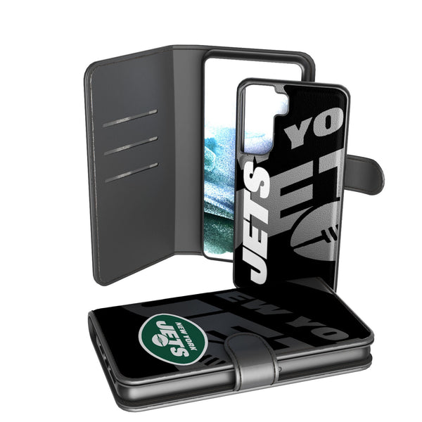 New York Jets Monocolor Tilt Galaxy Wallet Phone Case