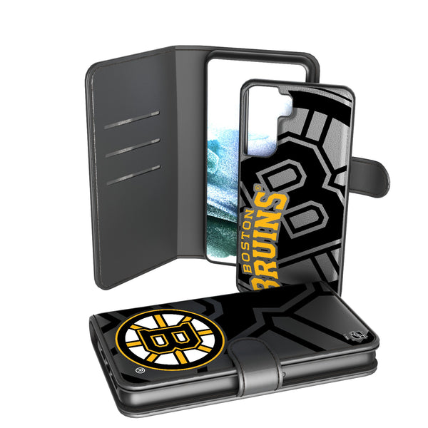 Boston Bruins Monocolor Tilt Galaxy Wallet Phone Case