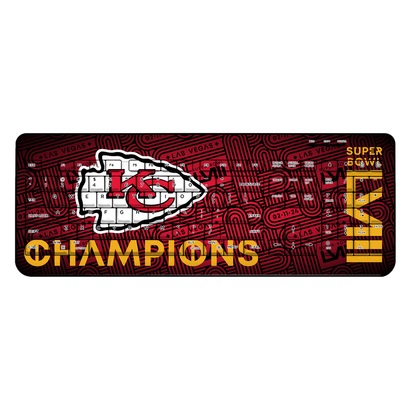 Kansas City Chiefs 2024 Super Bowl Wireless USB Keyboard