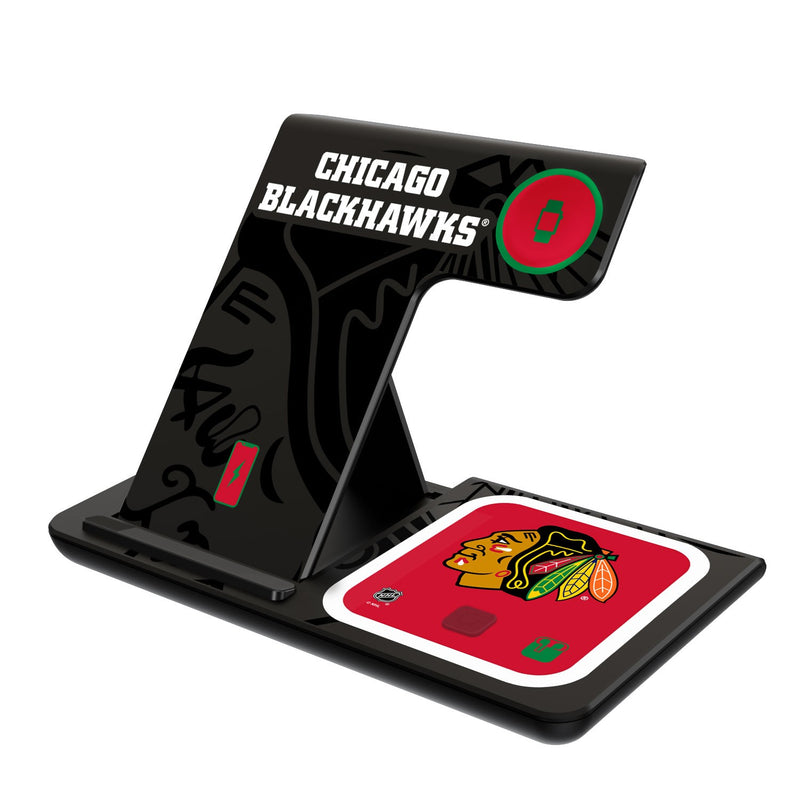 Chicago Blackhawks Tilt 3 in 1 Charging Station