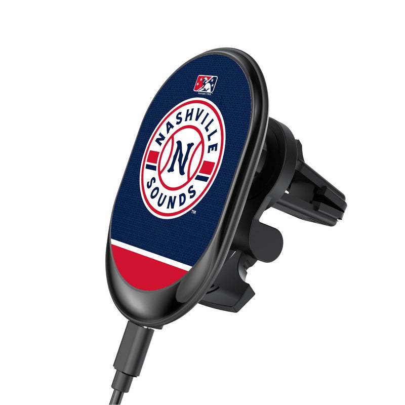 Nashville Sounds Solid Wordmark Wireless Car Charger