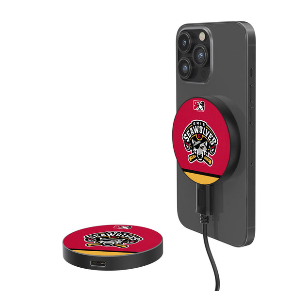 Erie SeaWolves Stripe 15-Watt Wireless Magnetic Charger