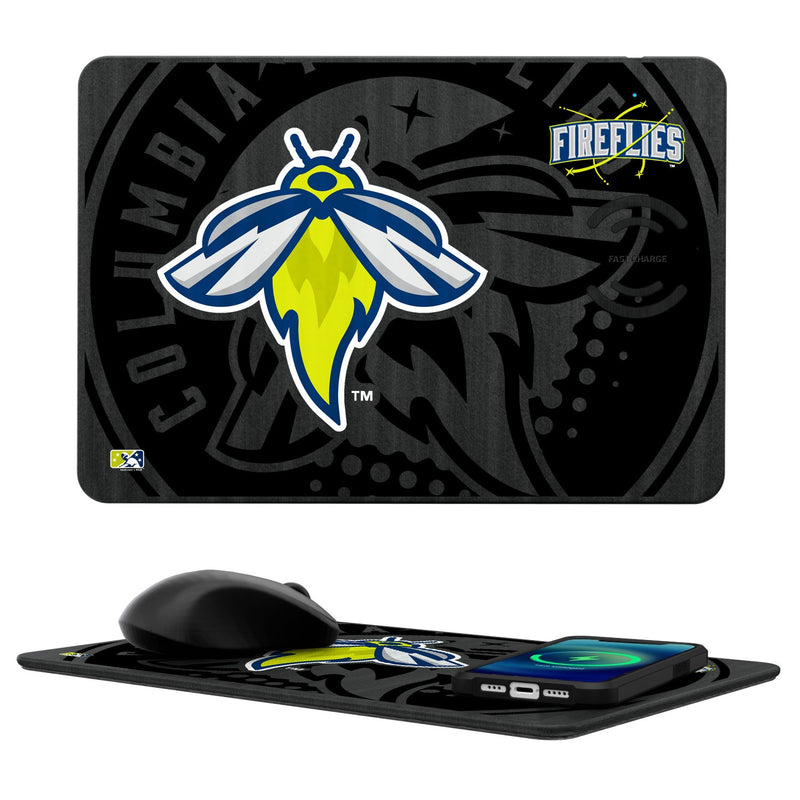 Columbia Fireflies Tilt 15-Watt Wireless Charger and Mouse Pad