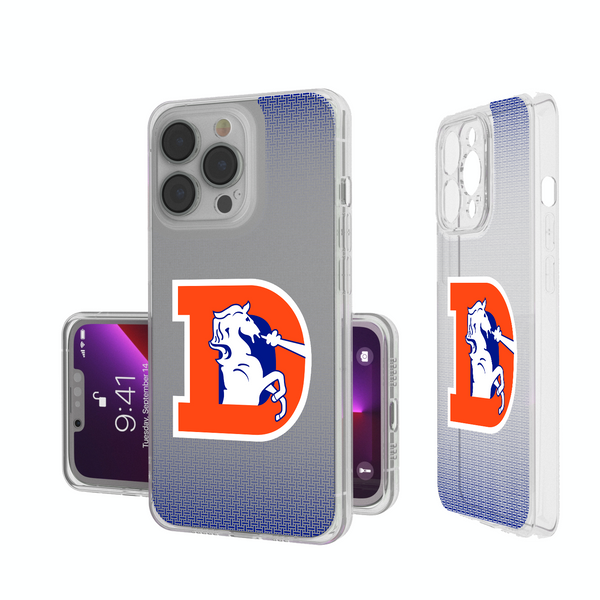 Denver Broncos 1993-1996 Historic Collection Linen iPhone Clear Phone Case