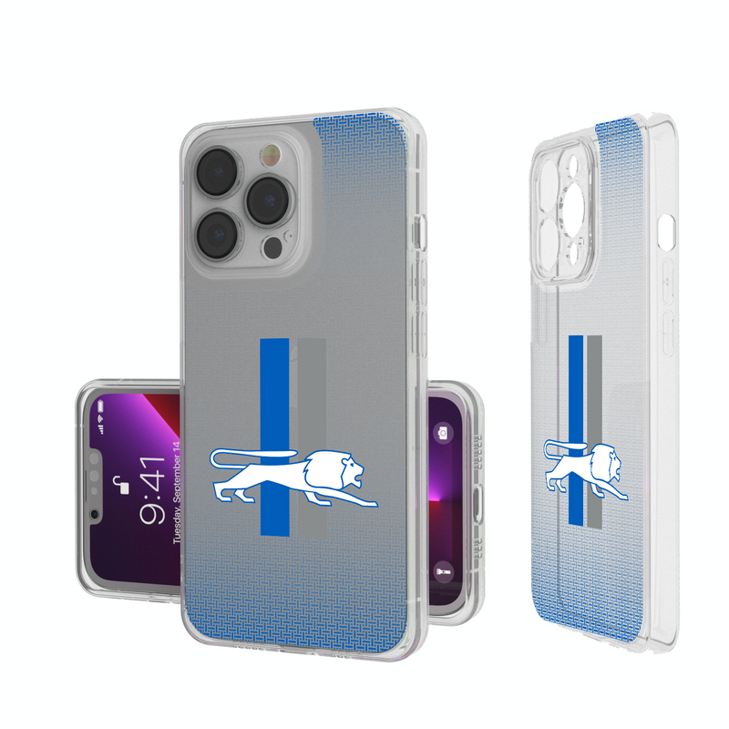 Detroit Lions Retro Linen iPhone Clear Phone Case