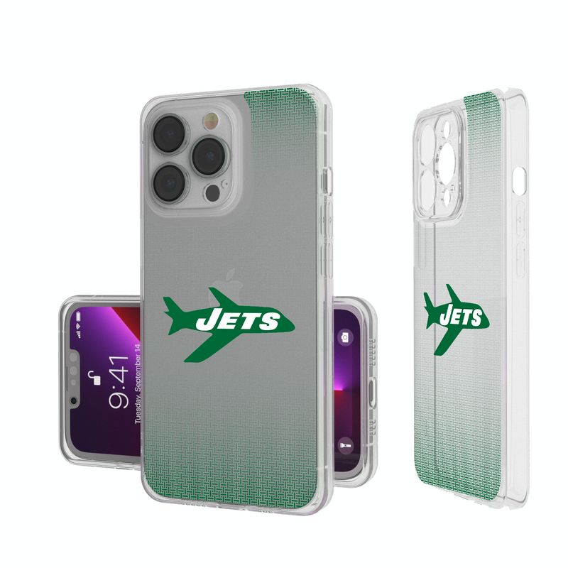 New York Jets 1963 Historic Collection Linen iPhone Clear Phone Case