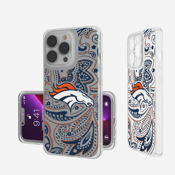 Denver Broncos Paisley iPhone Clear Case