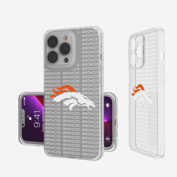 Denver Broncos Blackletter iPhone Clear Case