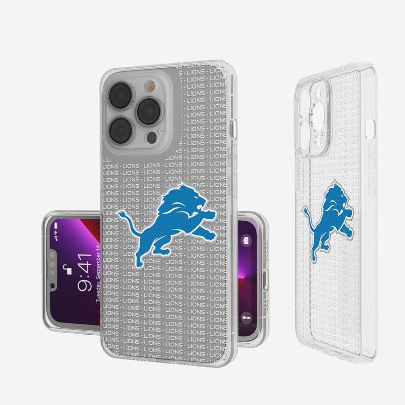 Detroit Lions Blackletter iPhone Clear Case