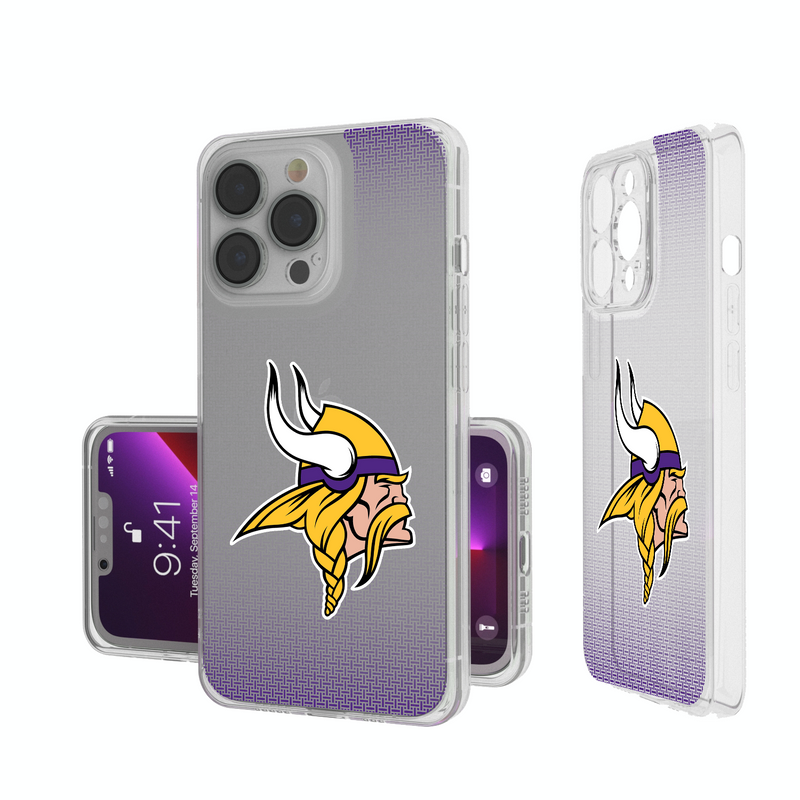 Minnesota Vikings Linen iPhone Clear Phone Case