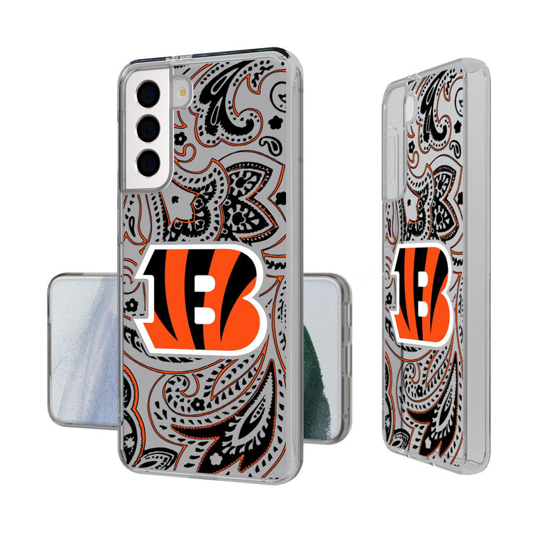 Cincinnati Bengals Paisley Galaxy Clear Case