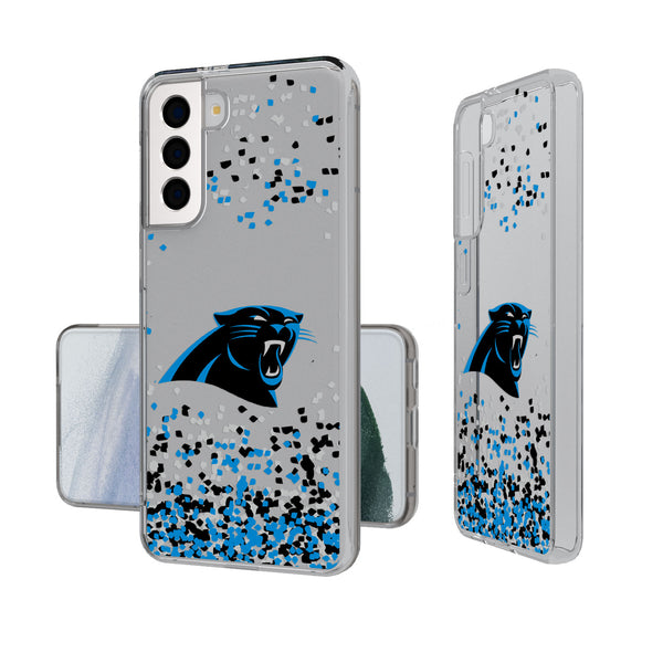 Carolina Panthers Confetti Galaxy Clear Case