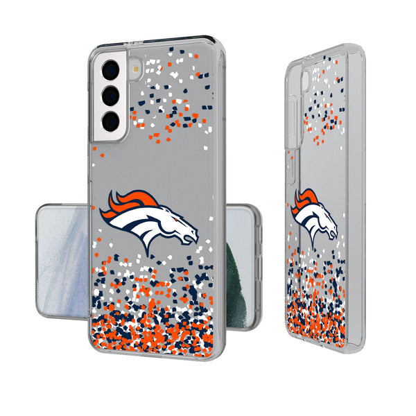 Denver Broncos Confetti Galaxy Clear Case