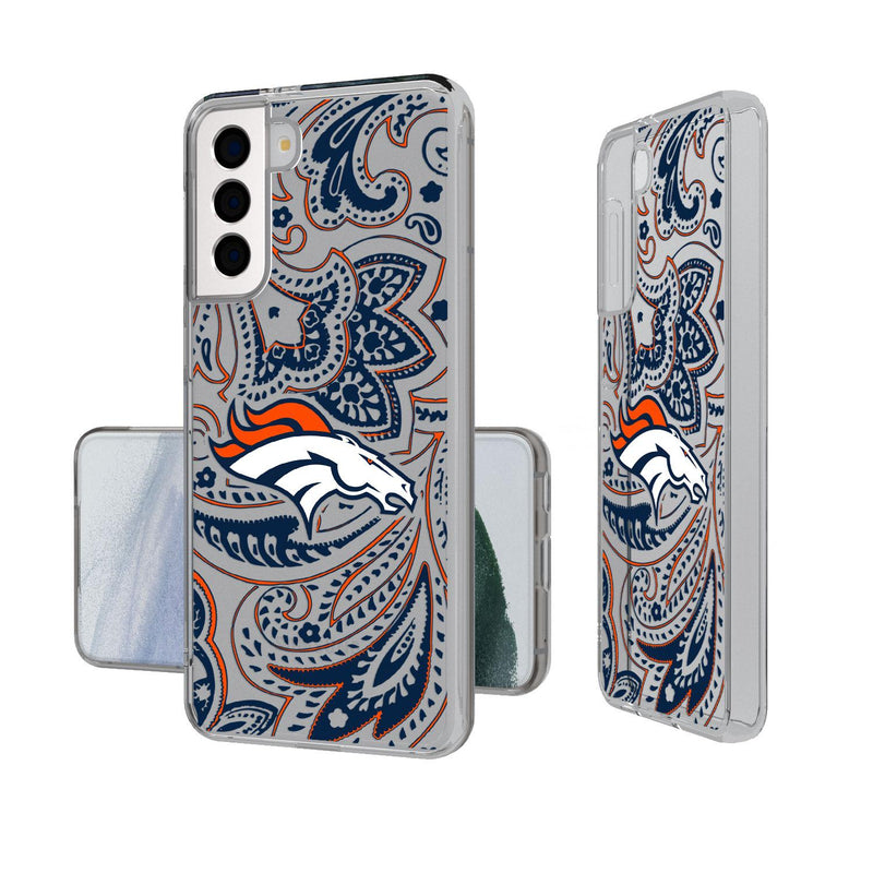 Denver Broncos Paisley Galaxy Clear Case