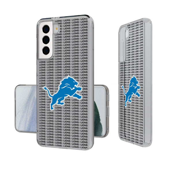 Detroit Lions Blackletter Galaxy Clear Case