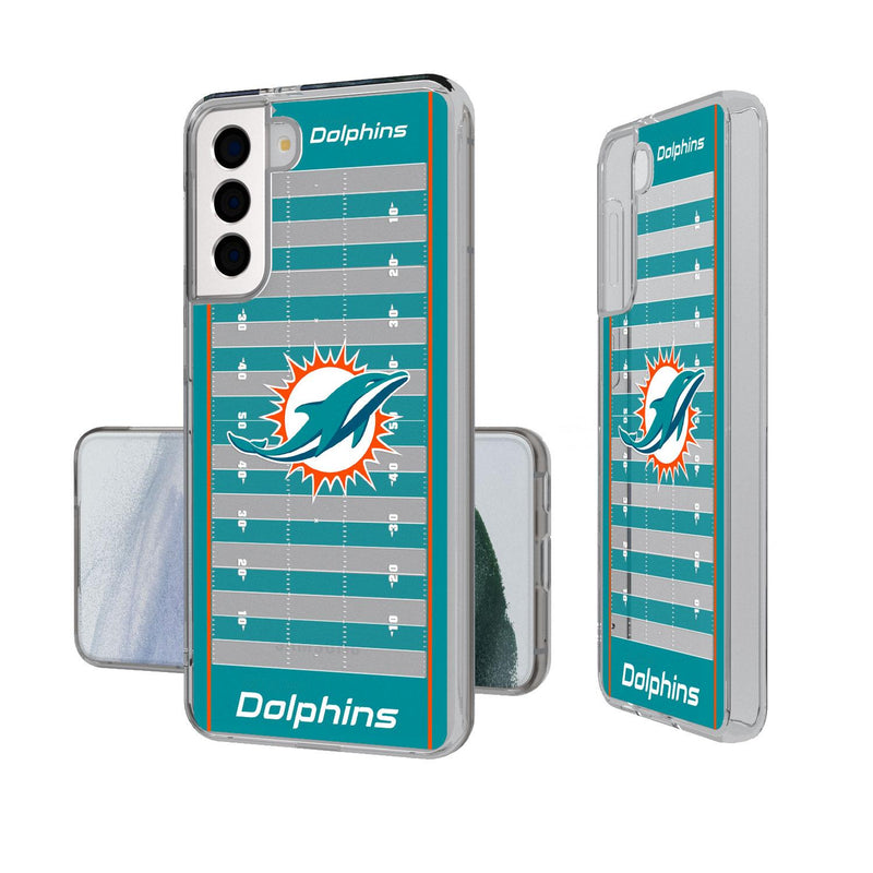 Miami Dolphins Football Field Galaxy Clear Case