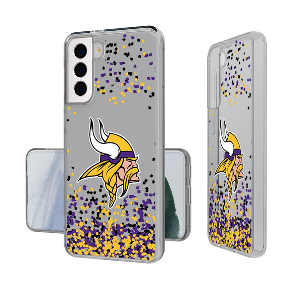 Minnesota Vikings Confetti Galaxy Clear Case