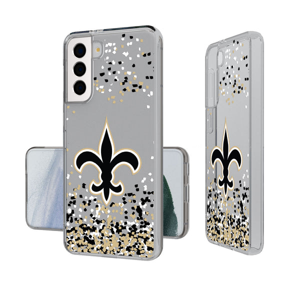 New Orleans Saints Confetti Galaxy Clear Case