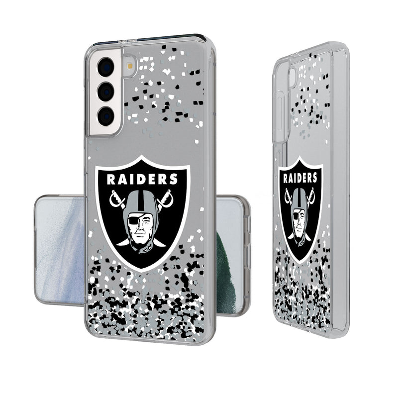 Las Vegas Raiders Confetti Galaxy Clear Case