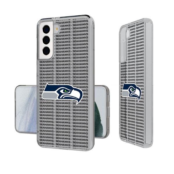 Seattle Seahawks Blackletter Galaxy Clear Case