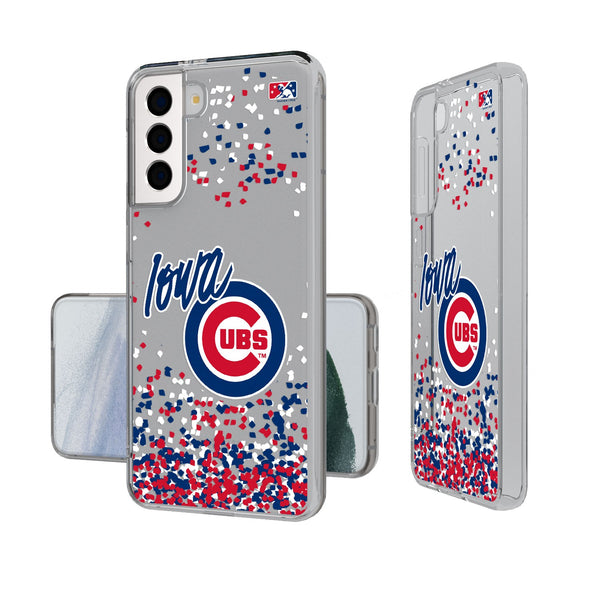 Iowa Cubs Confetti Galaxy Clear Case