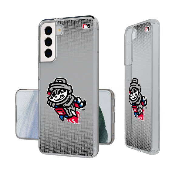 Rocket City Trash Pandas Linen Galaxy Clear Phone Case