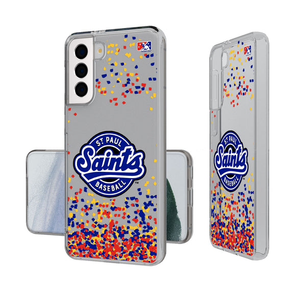 St. Paul Saints Confetti Galaxy Clear Case