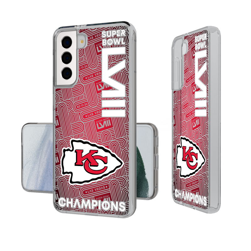 Kansas City Chiefs 2024 Super Bowl Galaxy Clear Phone Case