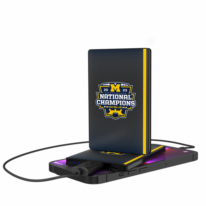 Michigan Wolverines 2023 College Football Playoff National Champion 2500mAh Credit Card Powerbank