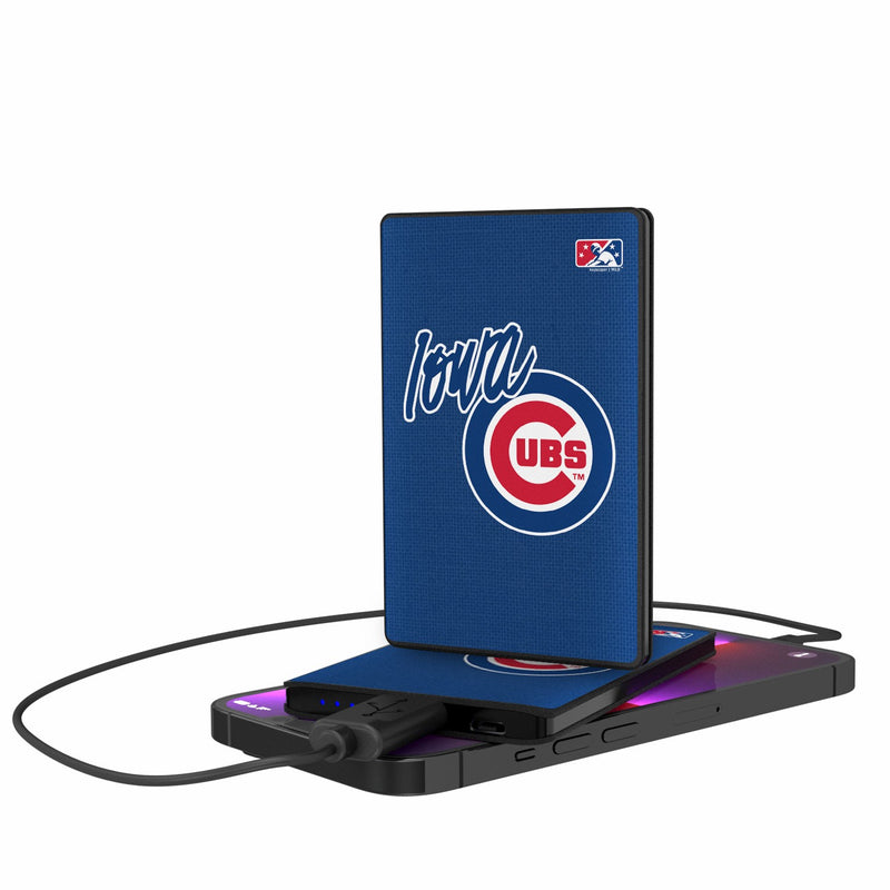 Iowa Cubs Solid 2500mAh Credit Card Powerbank