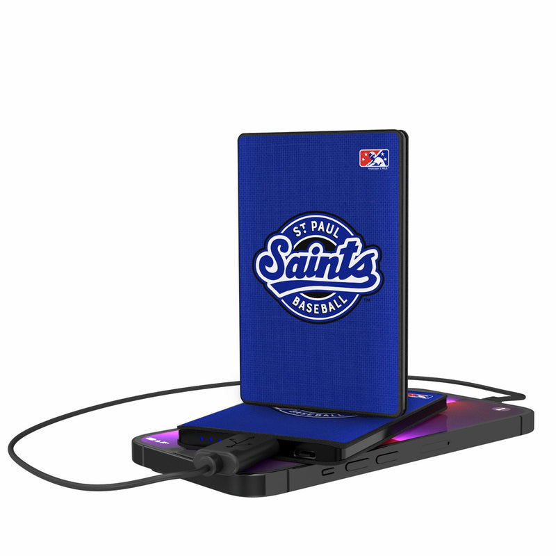 St. Paul Saints Solid 2500mAh Credit Card Powerbank